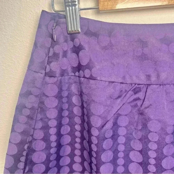 THE LIMITED Women’s Purple Chic Polka Dot Flared Skirt Size 6 - Picture 3 of 11